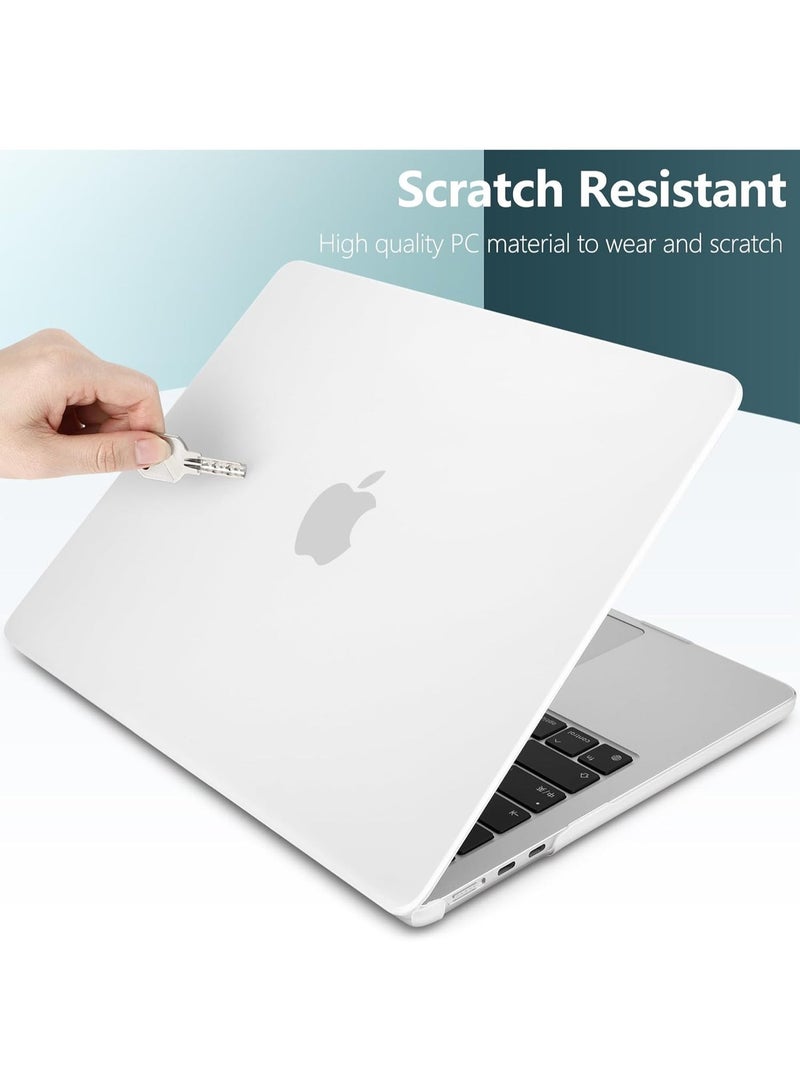 3 in 1 Frosted Hard Case Compatible with MacBook Air 15 inch 2026 A3448 M5 Chip/2025 A3241 M4 Chip/2023 A2941 M2 Chip/ 2024 A3114 M3 Chip with Liquid Retina Display Touch ID, Plastic Hard Shell& Keyboard Cover & Screen Protector - Image 2